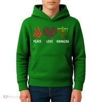 Happy Kwanzaa Peace Love Kwanzaa African Kids Hoodie thumb 4