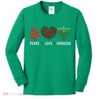 Happy Kwanzaa Peace Love Kwanzaa African Kids Long Sleeve Shirt thumb 0