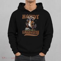 Howdy Kindergarten Raccoon Cowboy Western Back To School Gift Hoodie thumb 0