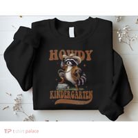 Howdy Kindergarten Raccoon Cowboy Western Back To School Gift Sweatshirt thumb 2