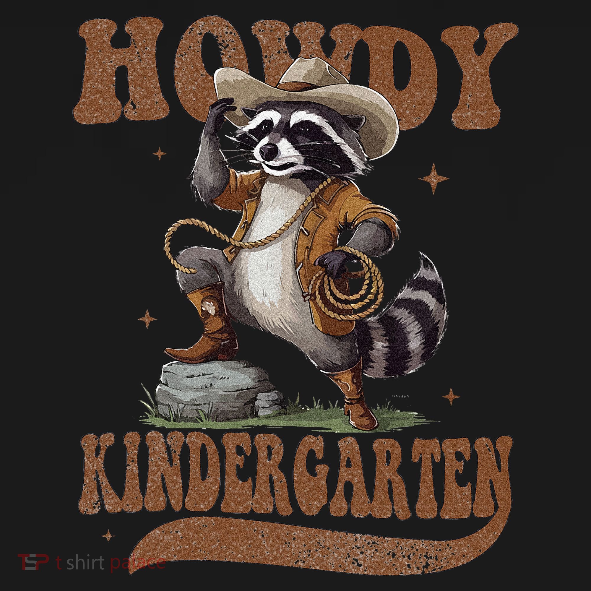 Howdy Kindergarten Raccoon Cowboy Western Back To School Gift Sweatshirt