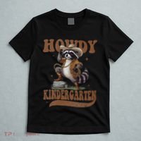 Howdy Kindergarten Raccoon Cowboy Western Back To School Gift T-Shirt thumb 5