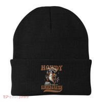 Howdy Kindergarten Raccoon Cowboy Western Back To School Gift Beanie thumb 0