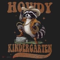 Howdy Kindergarten Raccoon Cowboy Western Back To School Gift Hat thumb 2