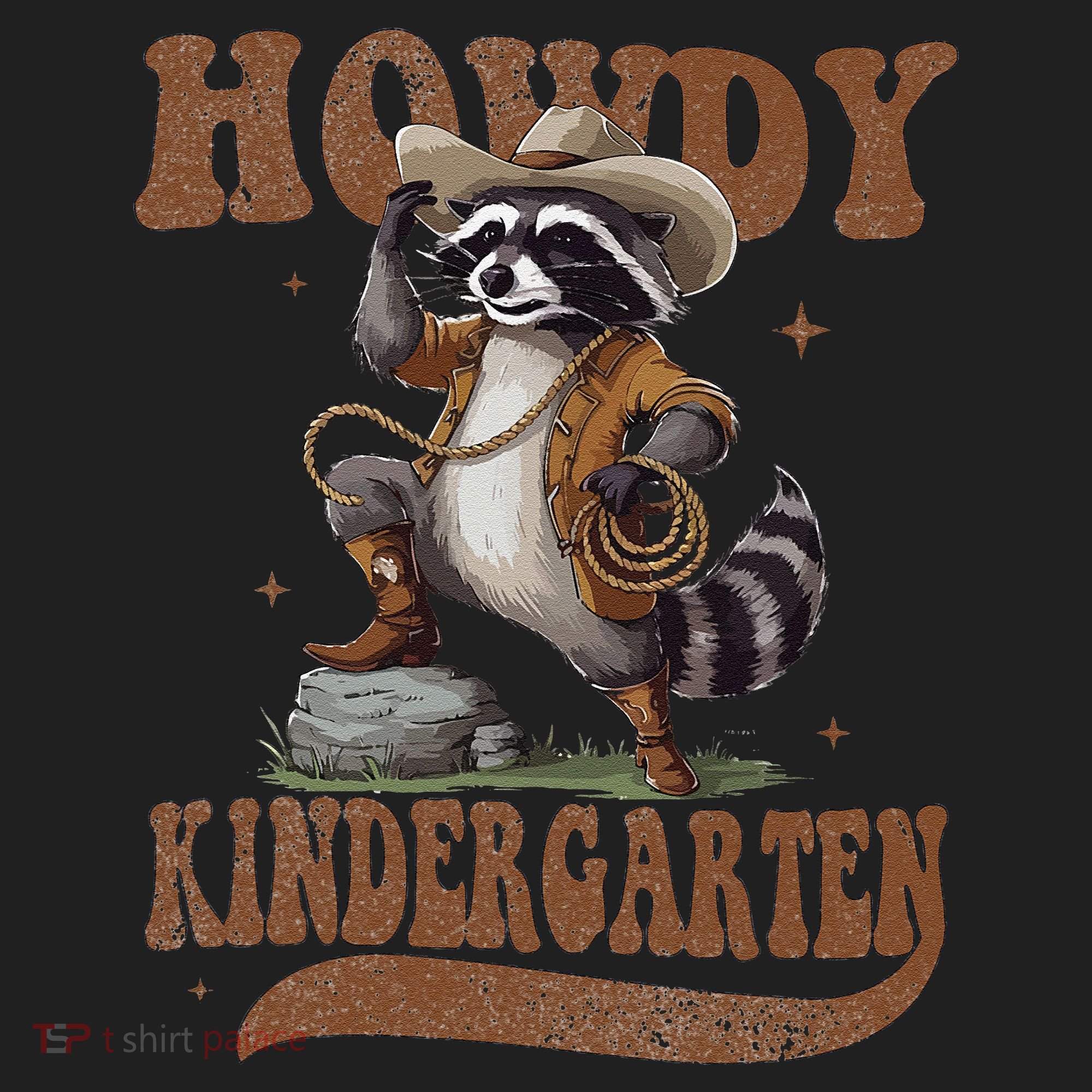 Howdy Kindergarten Raccoon Cowboy Western Back To School Gift Hat