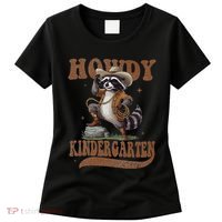 Howdy Kindergarten Raccoon Cowboy Western Back To School Gift Women's T-Shirt thumb 0