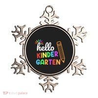 Hello Kindergarten Team Kinder Back To School Teacher Ornament thumb 0