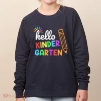Hello Kindergarten Team Kinder Back To School Teacher Women's Sweatshirt thumb 0