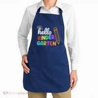 Hello Kindergarten Team Kinder Back To School Teacher Apron thumb 2