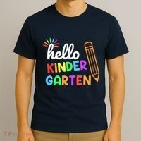 Hello Kindergarten Team Kinder Back To School Teacher T-Shirt thumb 3