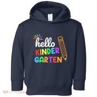 Hello Kindergarten Team Kinder Back To School Teacher Toddler Hoodie thumb 0