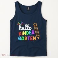 Hello Kindergarten Team Kinder Back To School Teacher Tank Top thumb 2