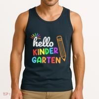 Hello Kindergarten Team Kinder Back To School Teacher Tank Top thumb 3