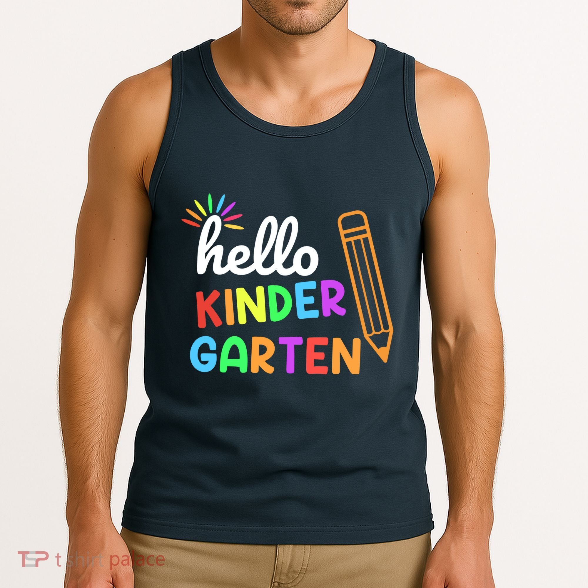 Hello Kindergarten Team Kinder Back To School Teacher Tank Top