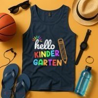 Hello Kindergarten Team Kinder Back To School Teacher Tank Top thumb 4