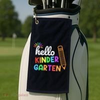 Hello Kindergarten Team Kinder Back To School Teacher Golf Towel thumb 2