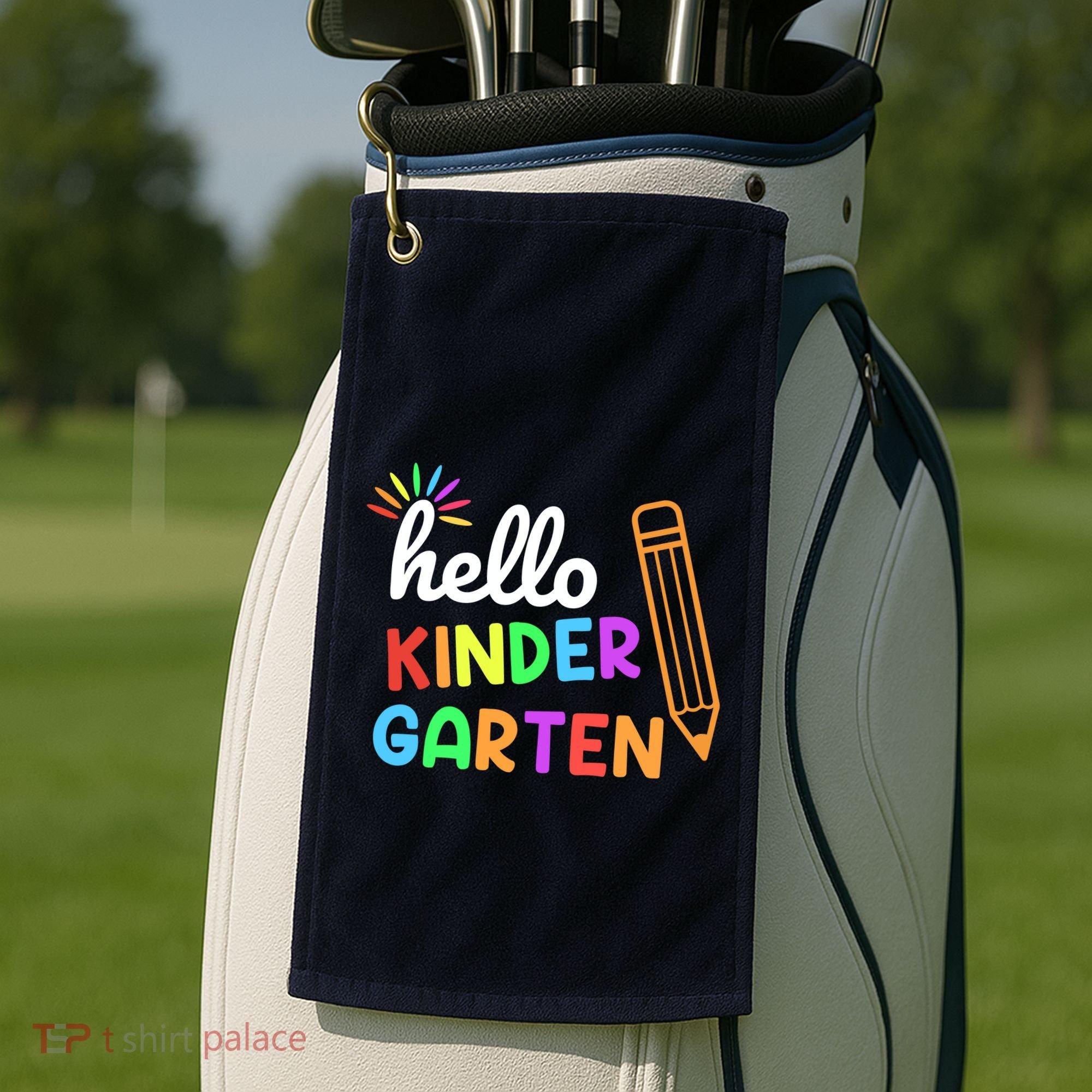 Hello Kindergarten Team Kinder Back To School Teacher Golf Towel