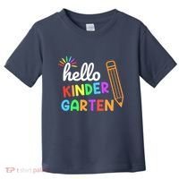 Hello Kindergarten Team Kinder Back To School Teacher Toddler T-Shirt thumb 0