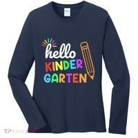 Hello Kindergarten Team Kinder Back To School Teacher Women's Long Sleeve Shirt thumb 0