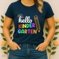 Hello Kindergarten Team Kinder Back To School Teacher Women's T-Shirt thumb 2