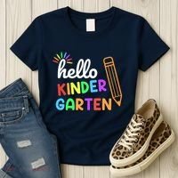 Hello Kindergarten Team Kinder Back To School Teacher Women's T-Shirt thumb 3