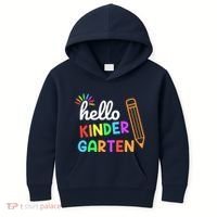 Hello Kindergarten Team Kinder Back To School Teacher Kids Hoodie thumb 0