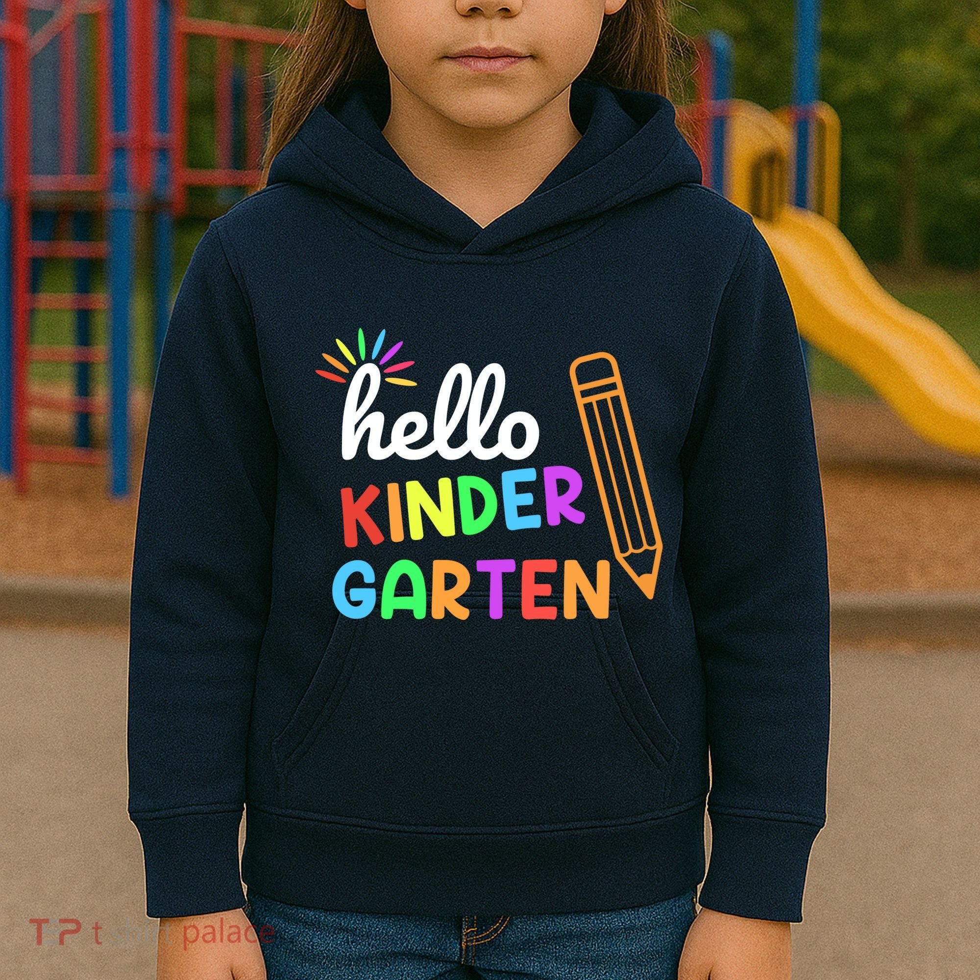 Hello Kindergarten Team Kinder Back To School Teacher Kids Hoodie