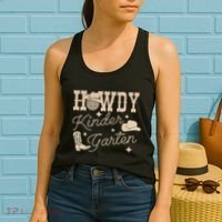 Howdy Kindergarten Teacher Rodeo Country Western Cowgirl Women's Tank Top thumb 2