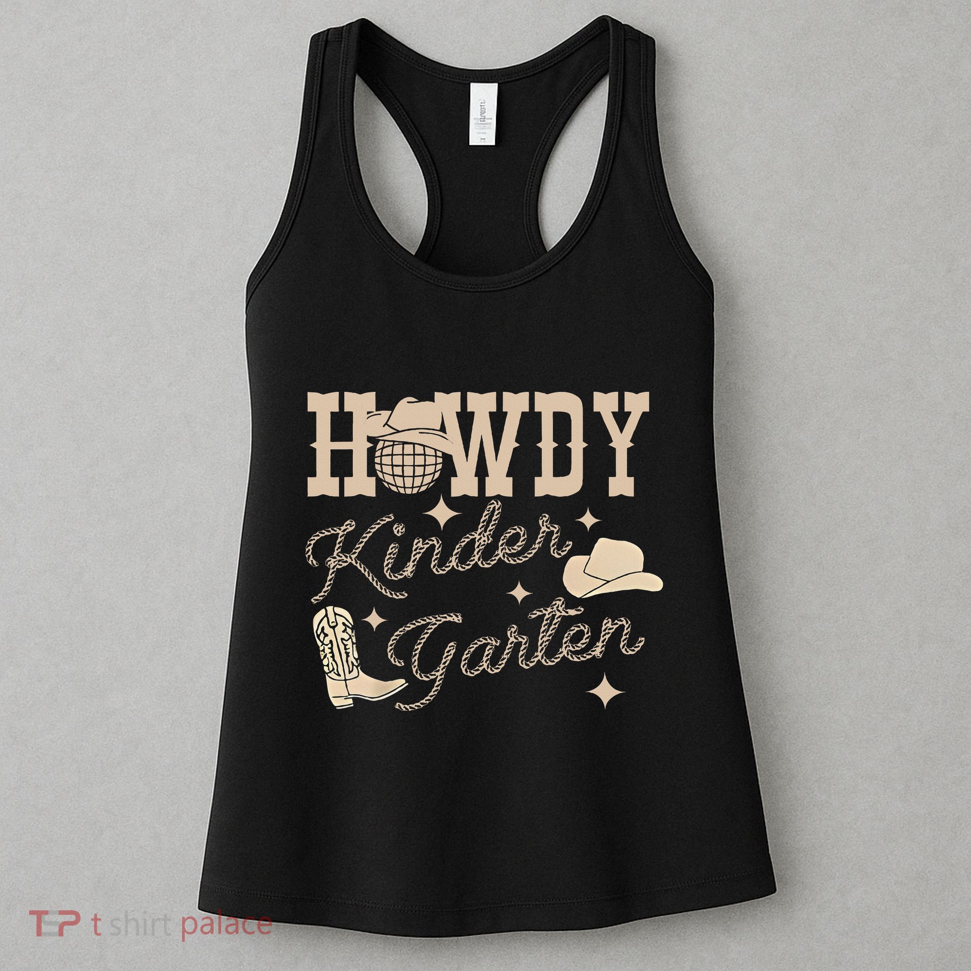 Howdy Kindergarten Teacher Rodeo Country Western Cowgirl Women's Tank Top