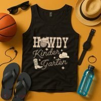 Howdy Kindergarten Teacher Rodeo Country Western Cowgirl Tank Top thumb 4