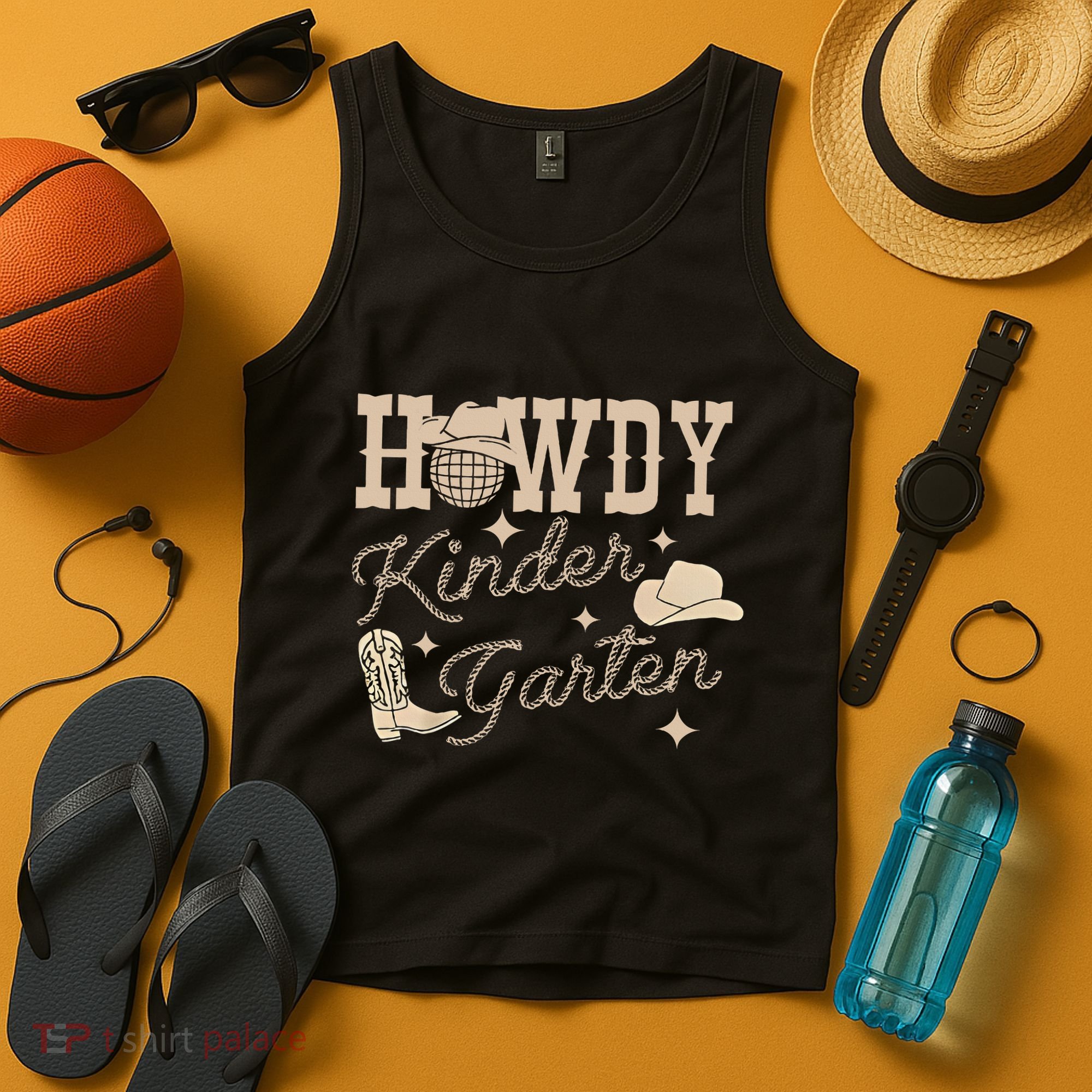 Howdy Kindergarten Teacher Rodeo Country Western Cowgirl Tank Top