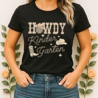 Howdy Kindergarten Teacher Rodeo Country Western Cowgirl Women's T-Shirt thumb 2