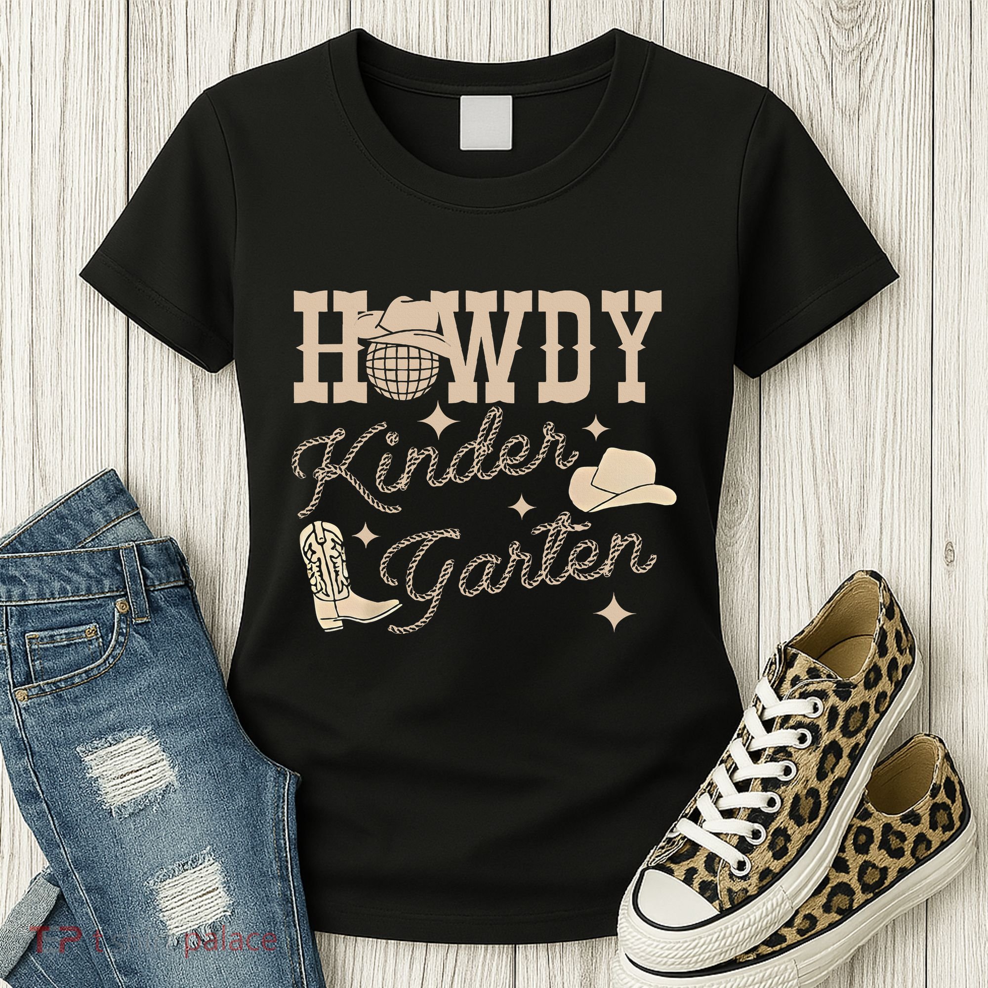 Howdy Kindergarten Teacher Rodeo Country Western Cowgirl Women's T-Shirt