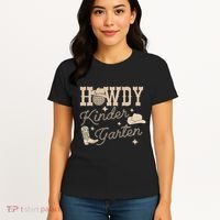 Howdy Kindergarten Teacher Rodeo Country Western Cowgirl Women's T-Shirt thumb 4