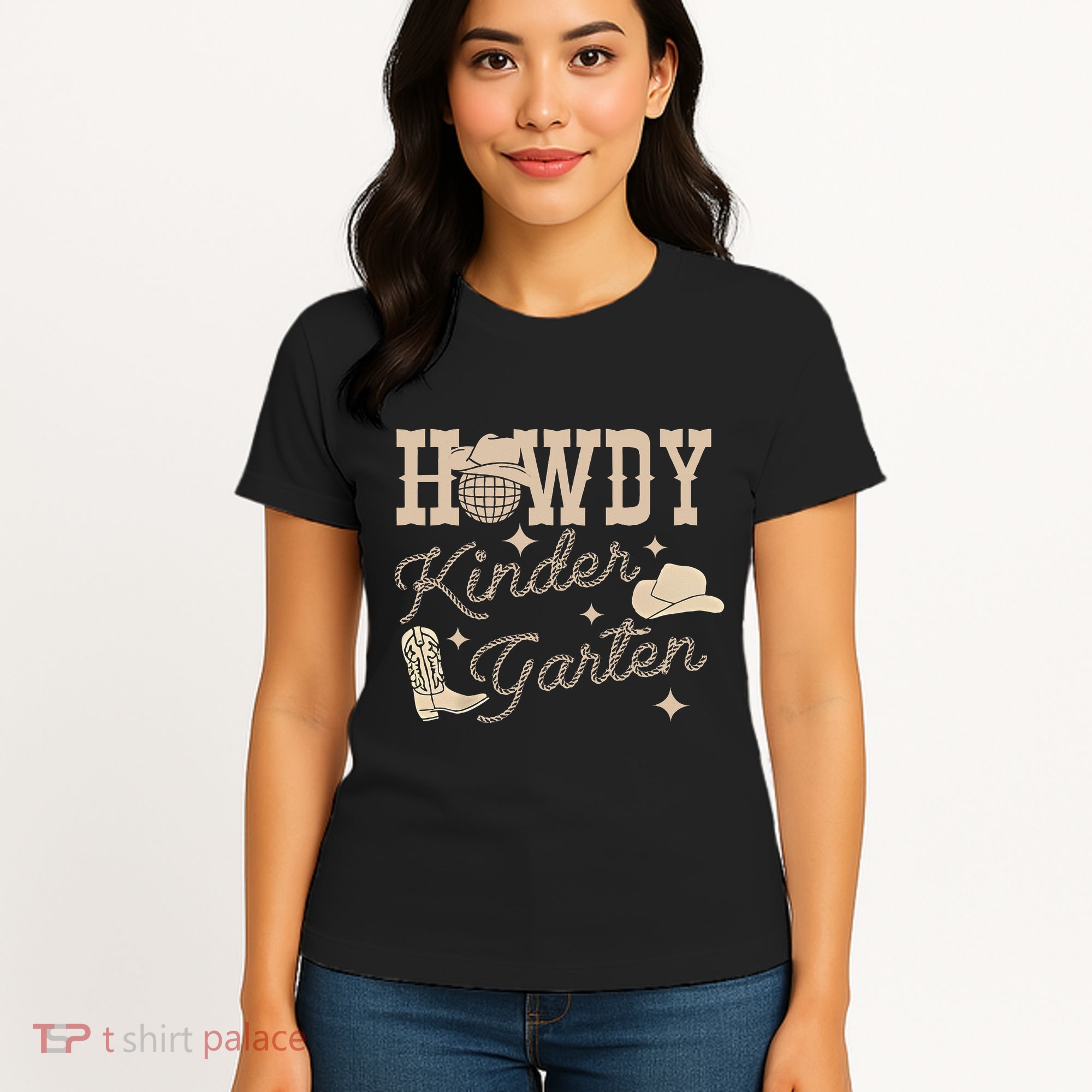 Howdy Kindergarten Teacher Rodeo Country Western Cowgirl Women's T-Shirt