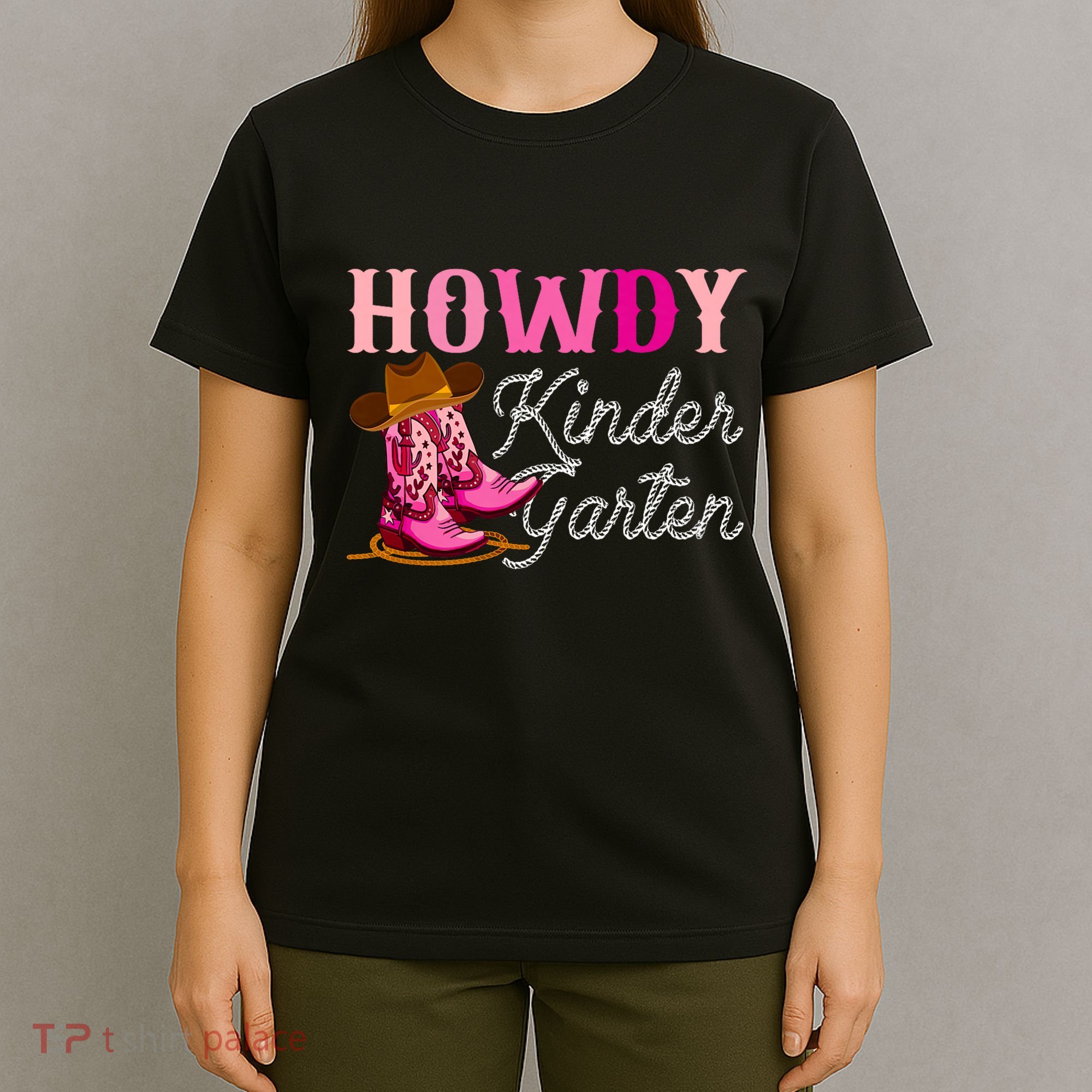 Howdy Kindergarten Teacher Rodeo Country Western Cowgirl T-Shirt