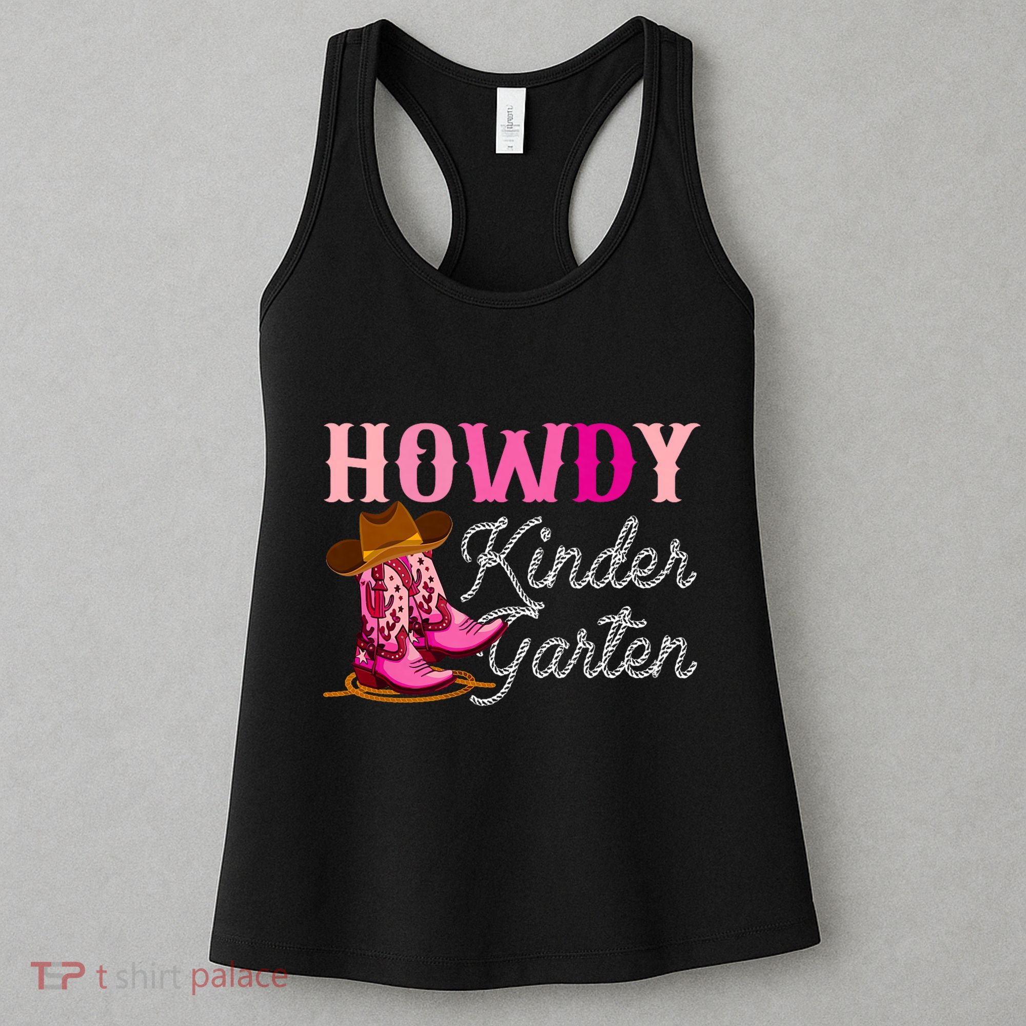 Howdy Kindergarten Teacher Rodeo Country Western Cowgirl Women's Tank Top