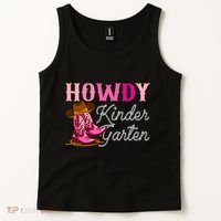 Howdy Kindergarten Teacher Rodeo Country Western Cowgirl Tank Top thumb 2