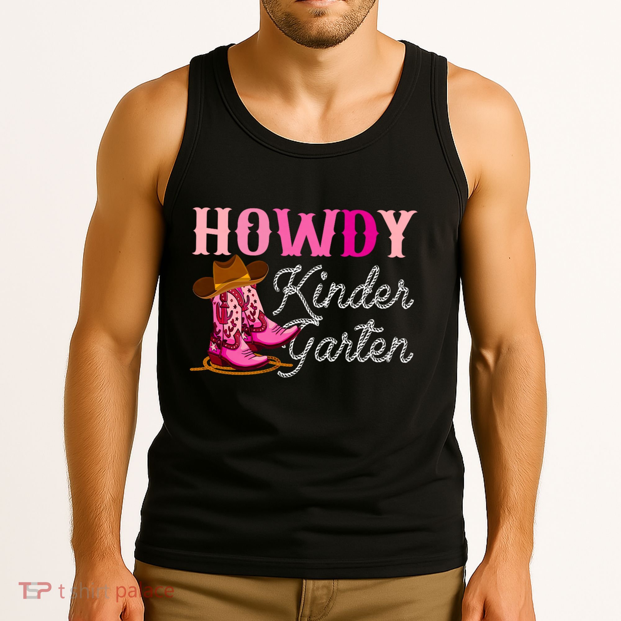 Howdy Kindergarten Teacher Rodeo Country Western Cowgirl Tank Top
