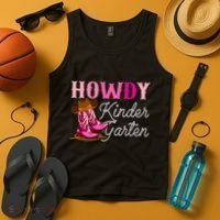 Howdy Kindergarten Teacher Rodeo Country Western Cowgirl Tank Top thumb 4