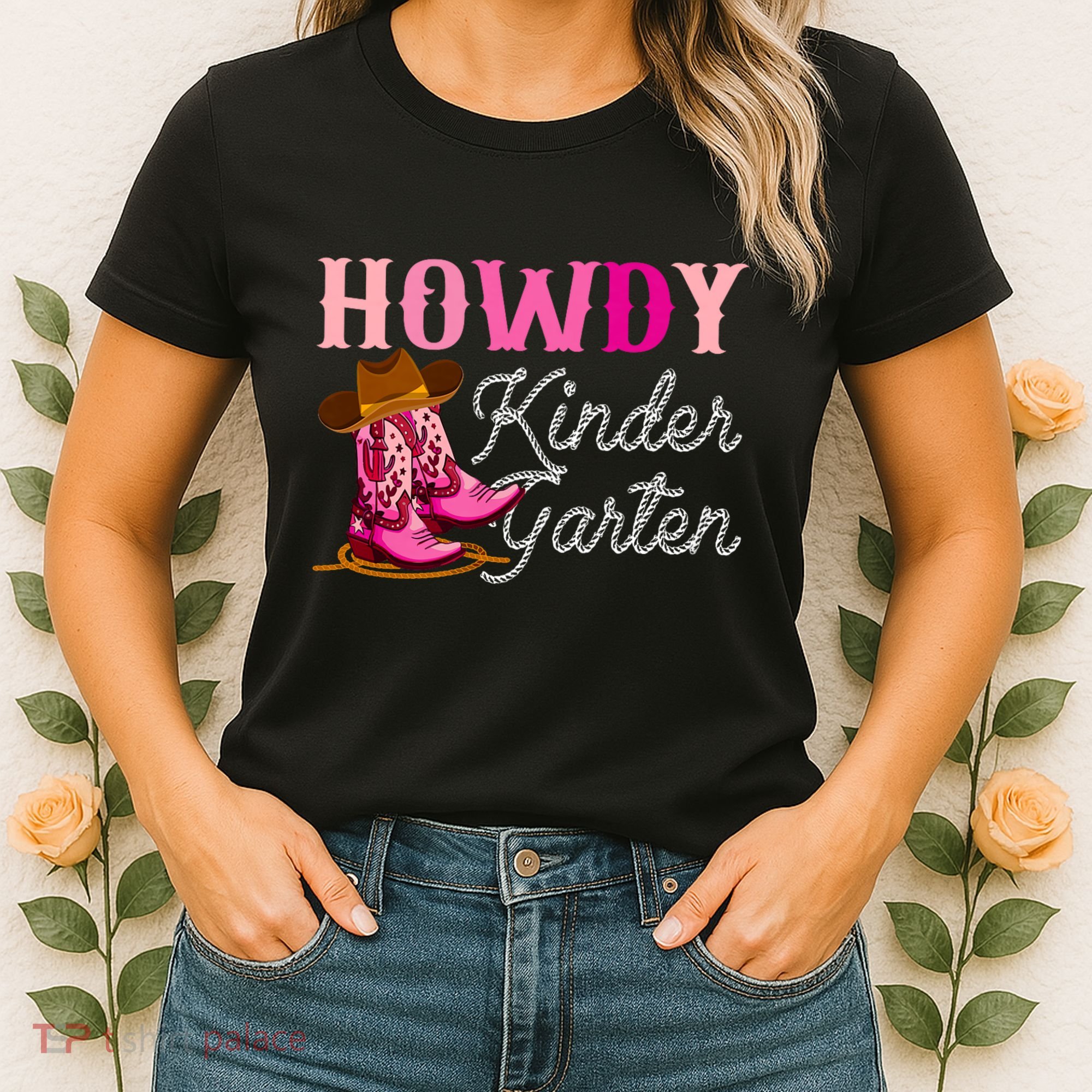 Howdy Kindergarten Teacher Rodeo Country Western Cowgirl Women's T-Shirt