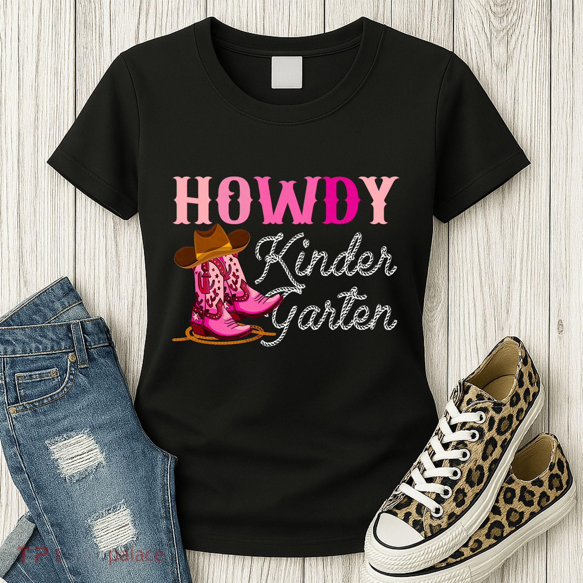 Howdy Kindergarten Teacher Rodeo Country Western Cowgirl Women's T-Shirt