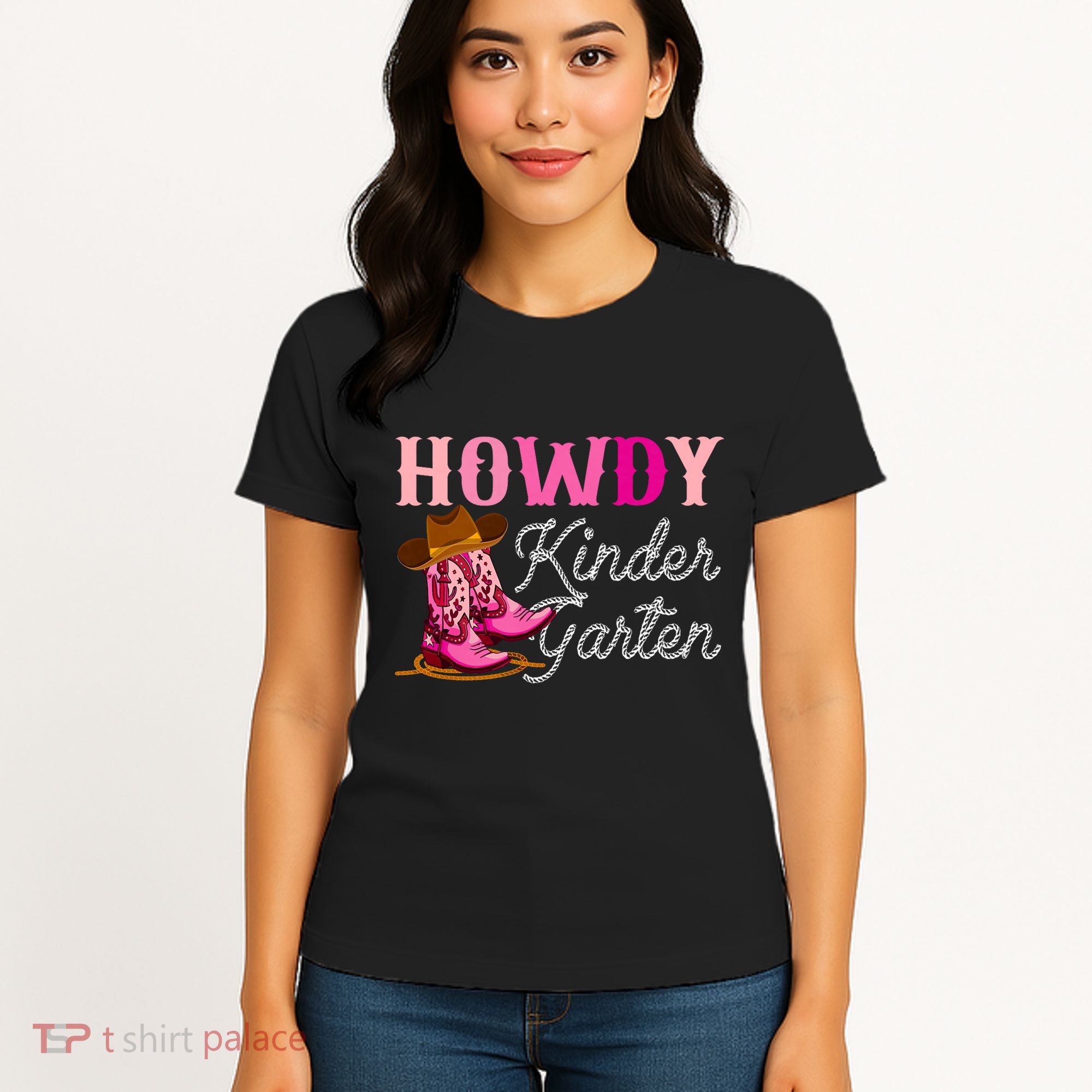 Howdy Kindergarten Teacher Rodeo Country Western Cowgirl Women's T-Shirt