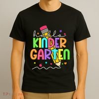 Hello Kindergarten Team Kinder Back To School Teacher T-Shirt thumb 3