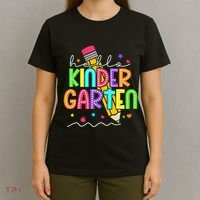 Hello Kindergarten Team Kinder Back To School Teacher T-Shirt thumb 4