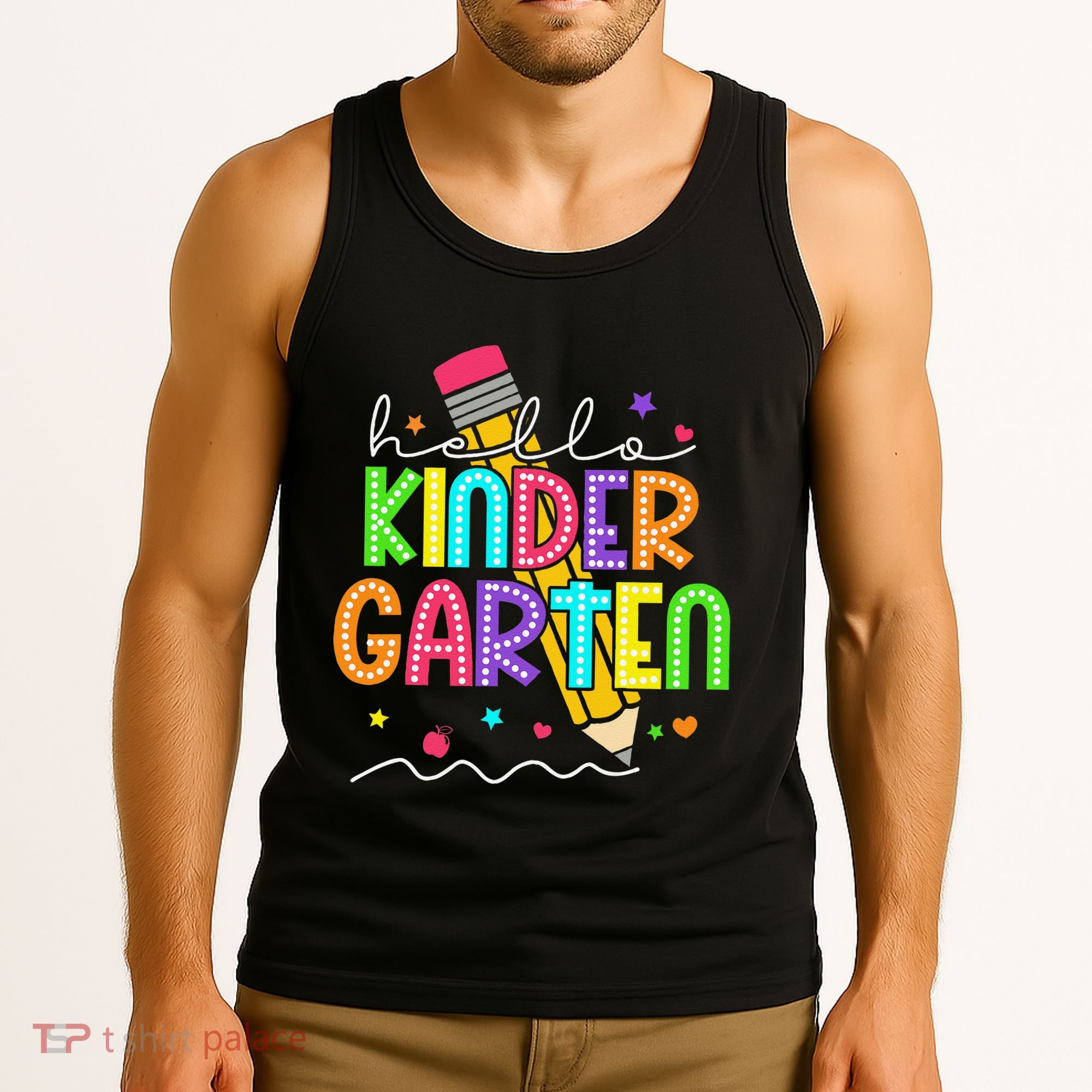 Hello Kindergarten Team Kinder Back To School Teacher Tank Top