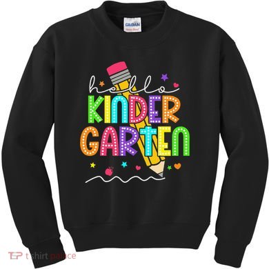Hello Kindergarten Team Kinder Back To School Teacher Kids Sweatshirt