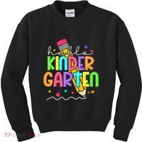 Hello Kindergarten Team Kinder Back To School Teacher Kids Sweatshirt thumb 0