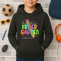 Hello Kindergarten Team Kinder Back To School Teacher Kids Hoodie thumb 2