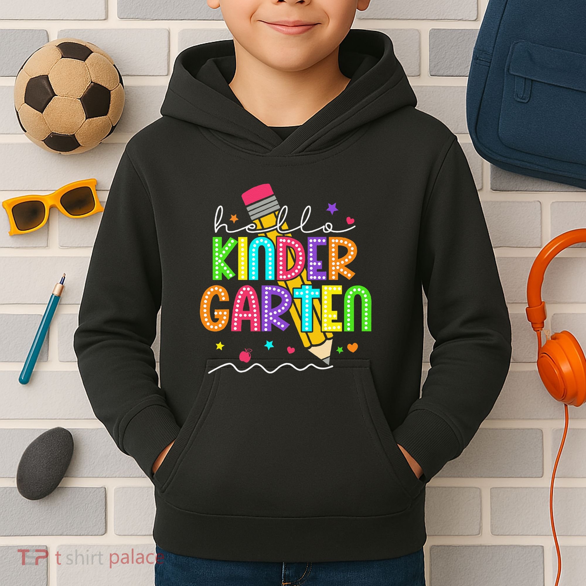 Hello Kindergarten Team Kinder Back To School Teacher Kids Hoodie